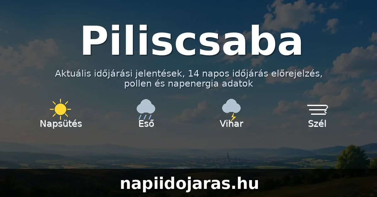 Piliscsaba időjárás aktuális előrejelzés – napiidojaras.hu