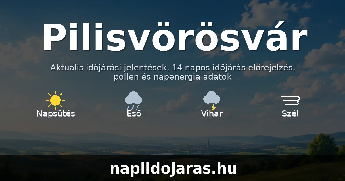 Pilisvörösvár időjárás aktuális előrejelzés – napiidojaras.hu