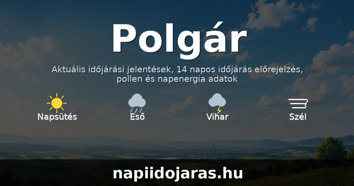 Polgár időjárás aktuális előrejelzés – napiidojaras.hu