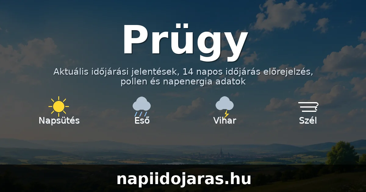 Prügy időjárás aktuális előrejelzés – napiidojaras.hu