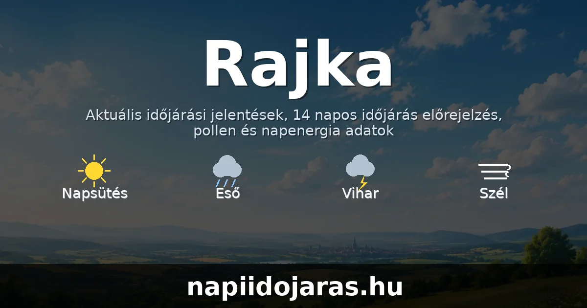 Rajka időjárás aktuális előrejelzés – napiidojaras.hu
