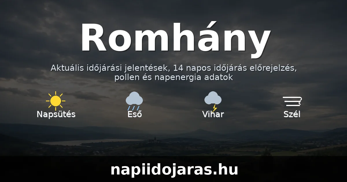 Romhány időjárás aktuális előrejelzés – napiidojaras.hu