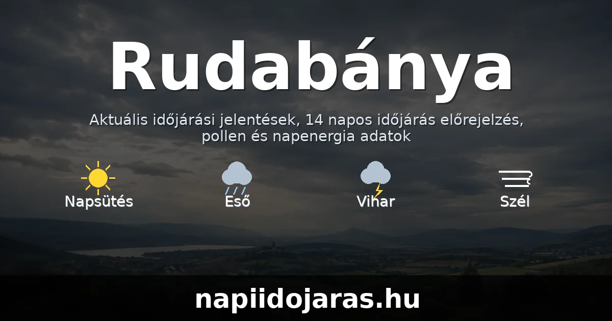 Rudabánya időjárás aktuális előrejelzés – napiidojaras.hu