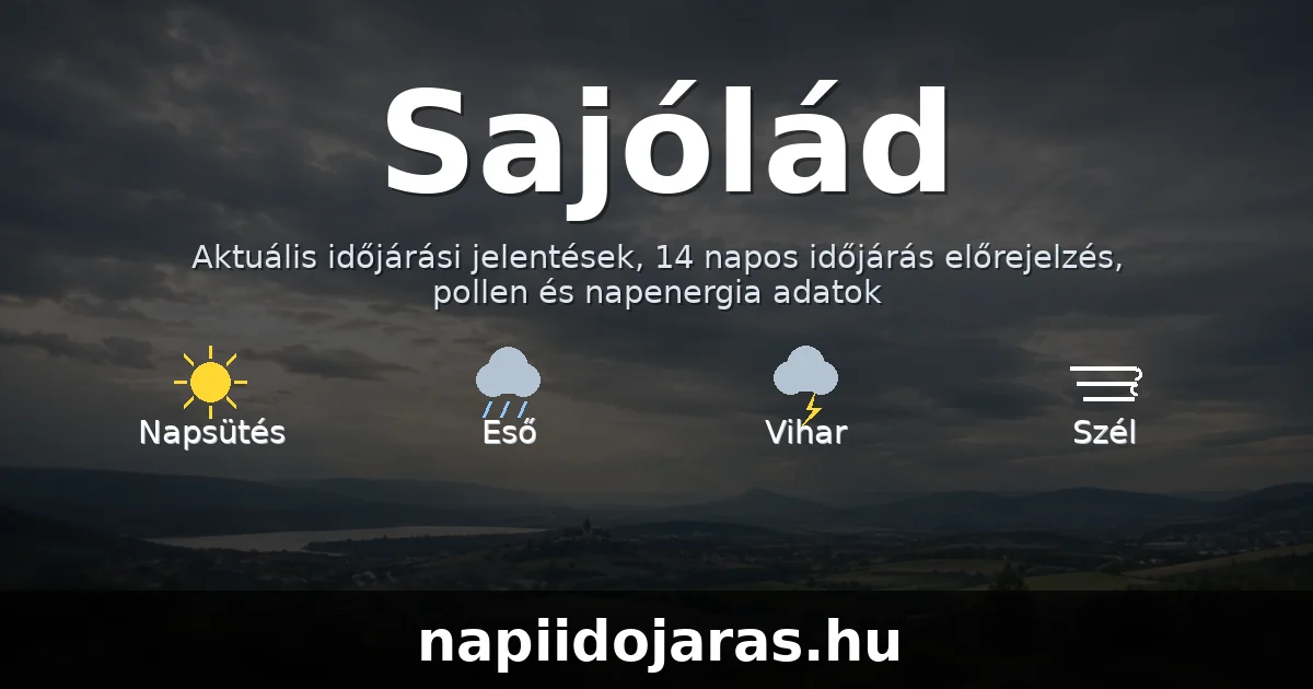 Sajólád időjárás aktuális előrejelzés – napiidojaras.hu