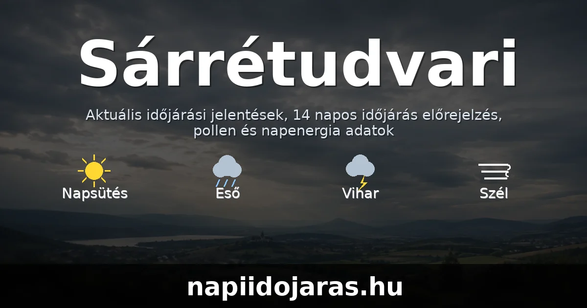 Sárrétudvari időjárás aktuális előrejelzés – napiidojaras.hu