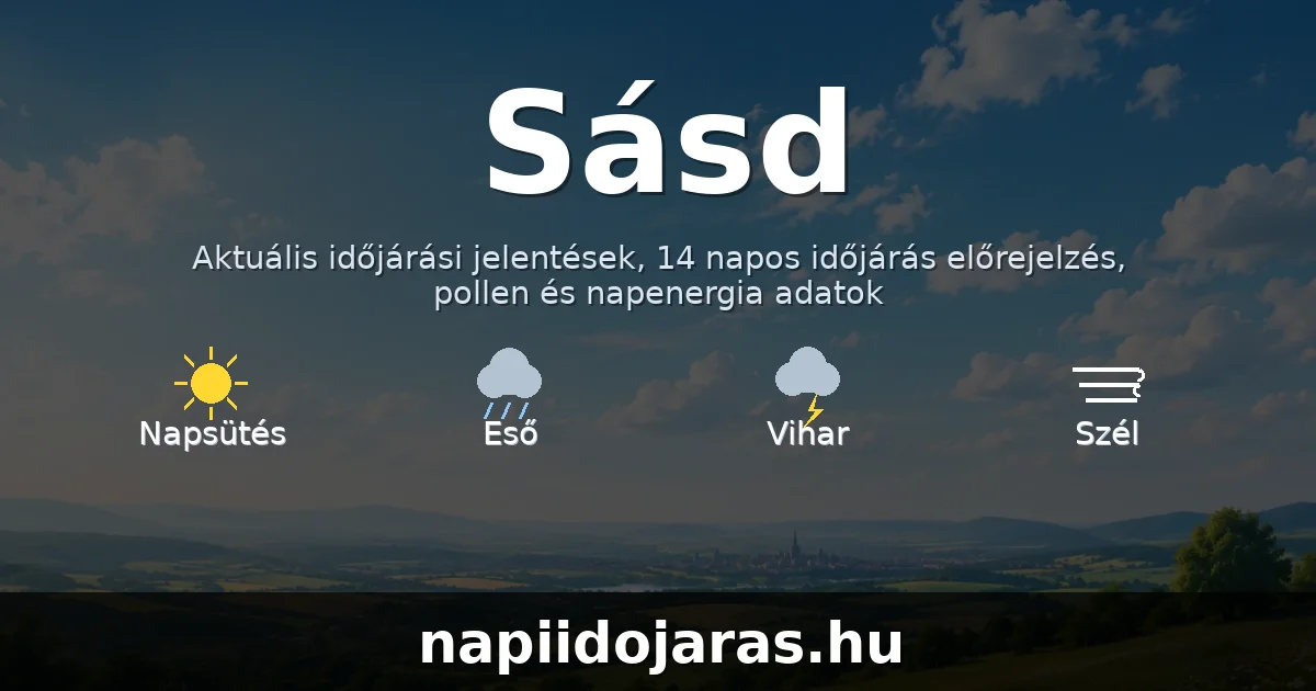 Sásd időjárás aktuális előrejelzés – napiidojaras.hu