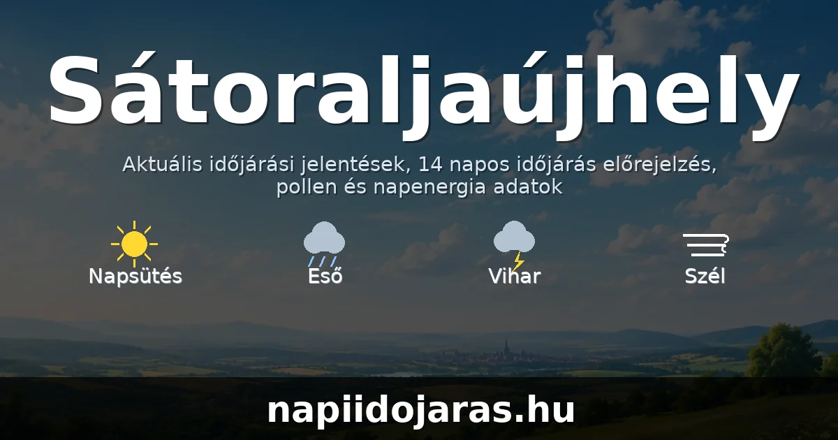 Sátoraljaújhely időjárás aktuális előrejelzés – napiidojaras.hu