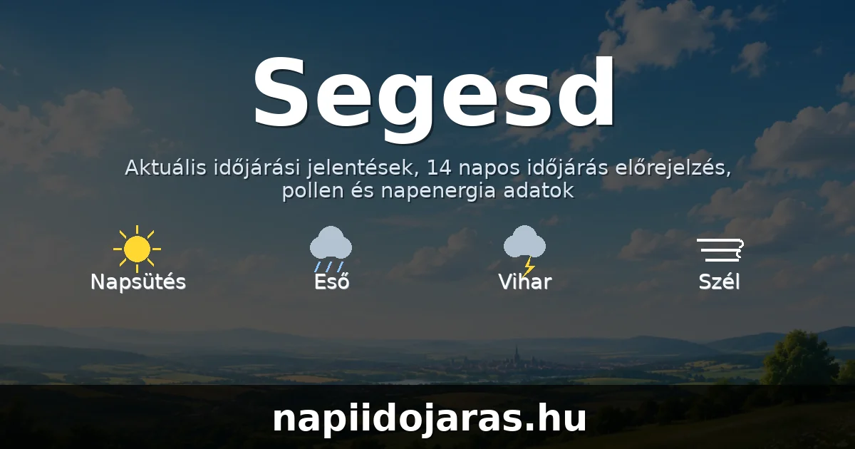 Segesd időjárás aktuális előrejelzés – napiidojaras.hu