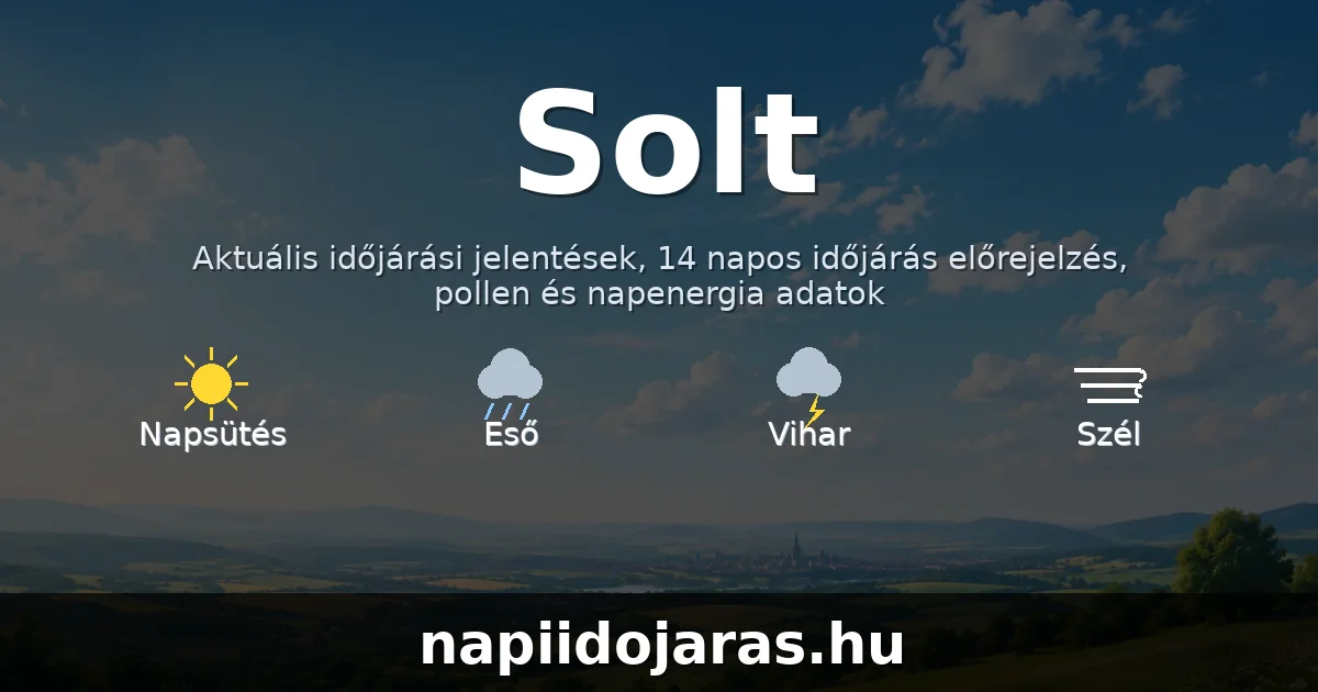 Solt időjárás aktuális előrejelzés – napiidojaras.hu