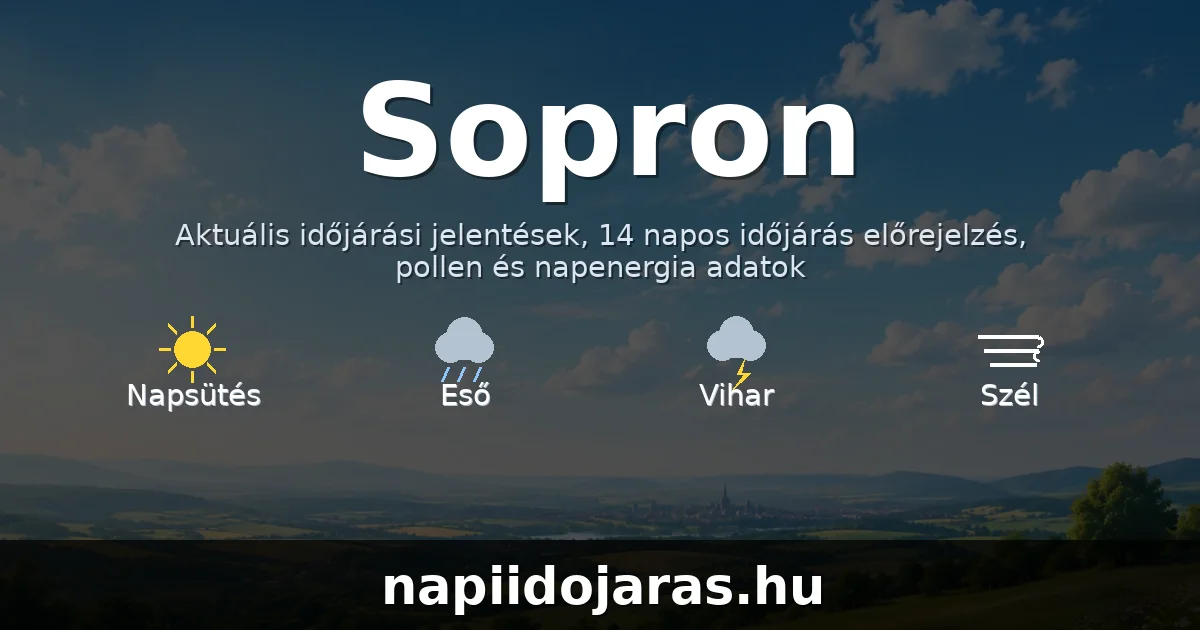 Sopron időjárás aktuális előrejelzés – napiidojaras.hu