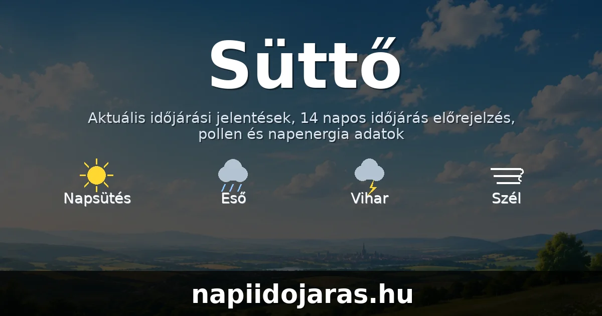 Süttő időjárás aktuális előrejelzés – napiidojaras.hu