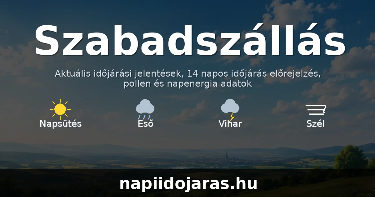 Szabadszállás időjárás aktuális előrejelzés – napiidojaras.hu