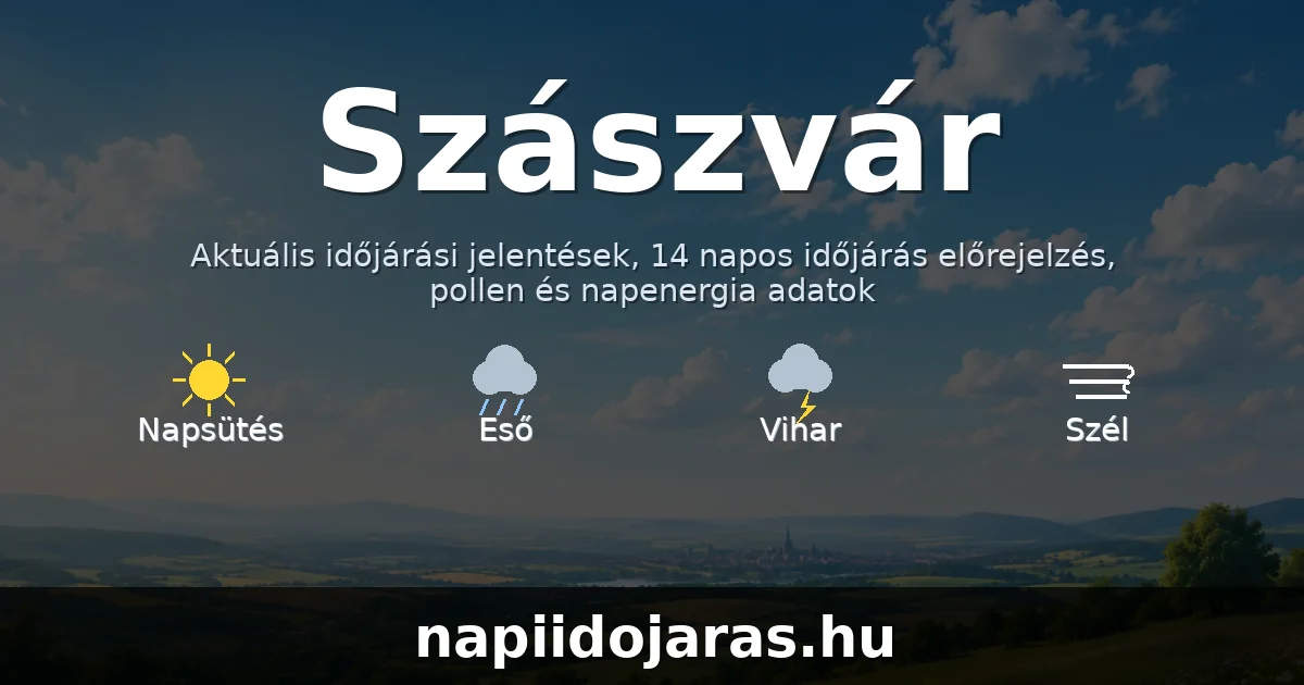 Szászvár időjárás aktuális előrejelzés – napiidojaras.hu