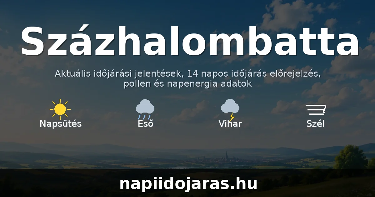 Százhalombatta időjárás aktuális előrejelzés – napiidojaras.hu