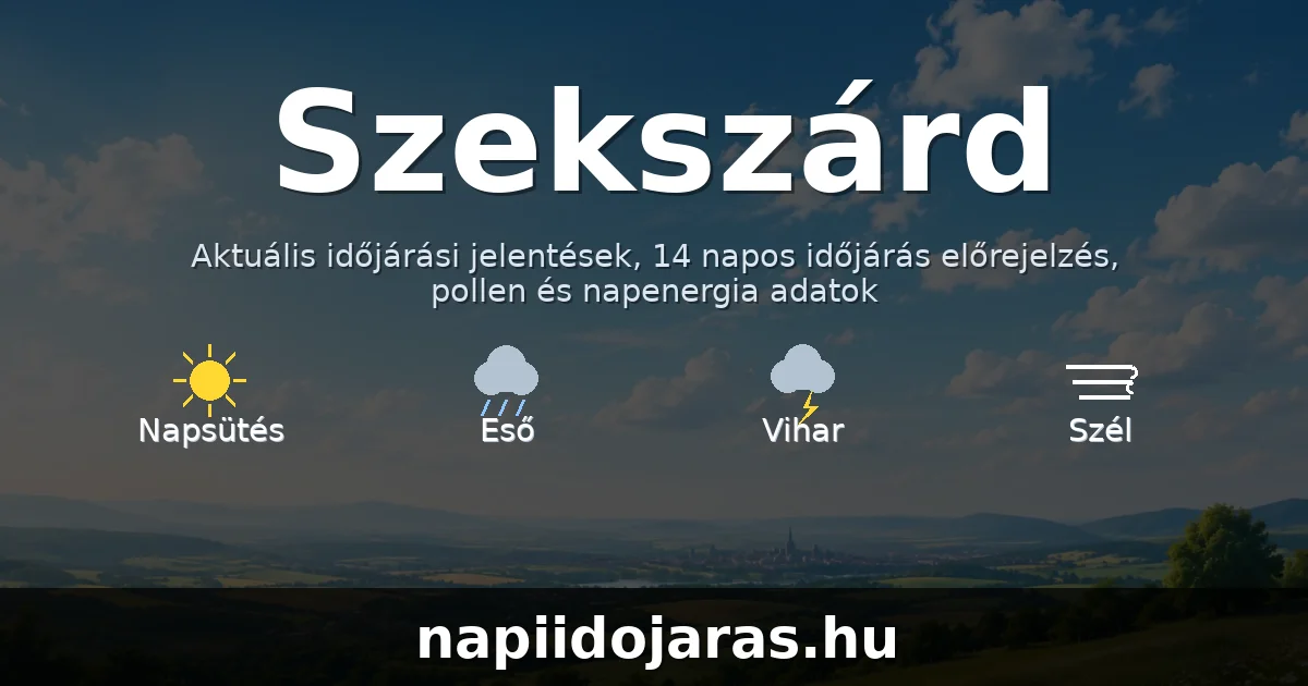 Szekszárd időjárás aktuális előrejelzés – napiidojaras.hu