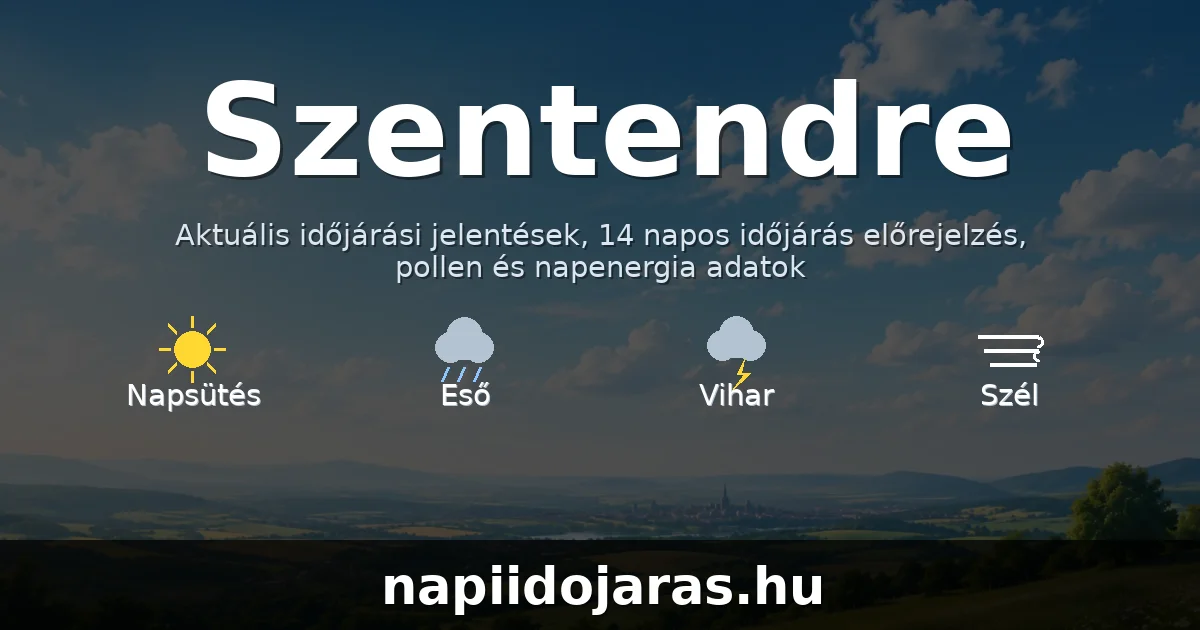 Szentendre időjárás aktuális előrejelzés – napiidojaras.hu