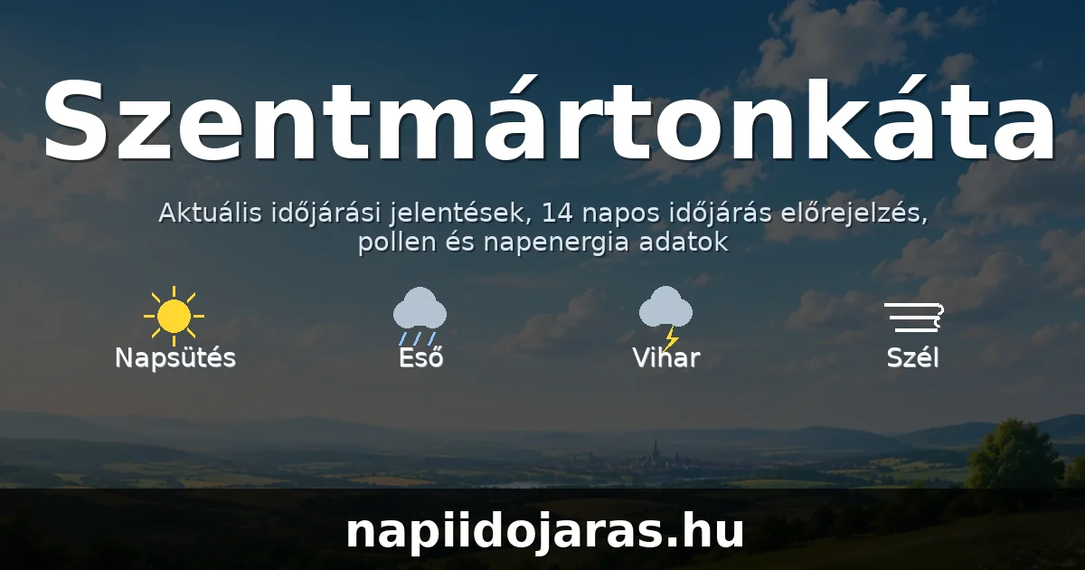 Szentmártonkáta időjárás aktuális előrejelzés – napiidojaras.hu