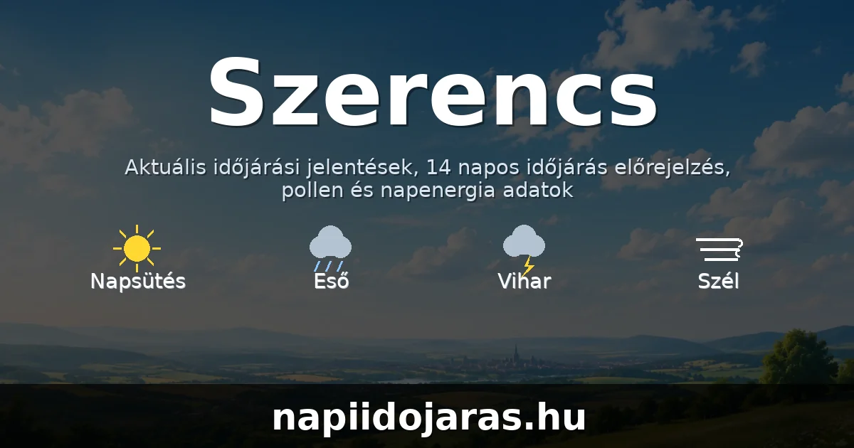 Szerencs időjárás aktuális előrejelzés – napiidojaras.hu