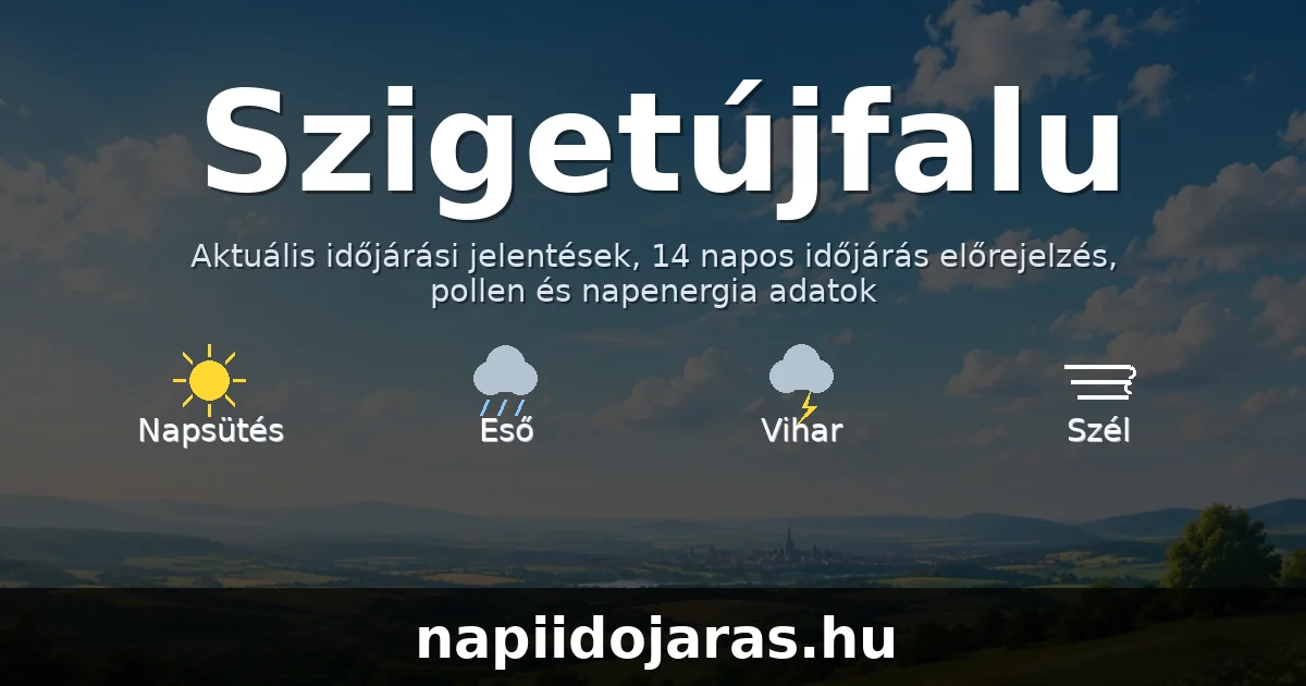 Szigetújfalu időjárás aktuális előrejelzés – napiidojaras.hu