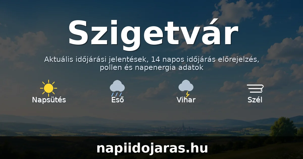 Szigetvár időjárás aktuális előrejelzés – napiidojaras.hu