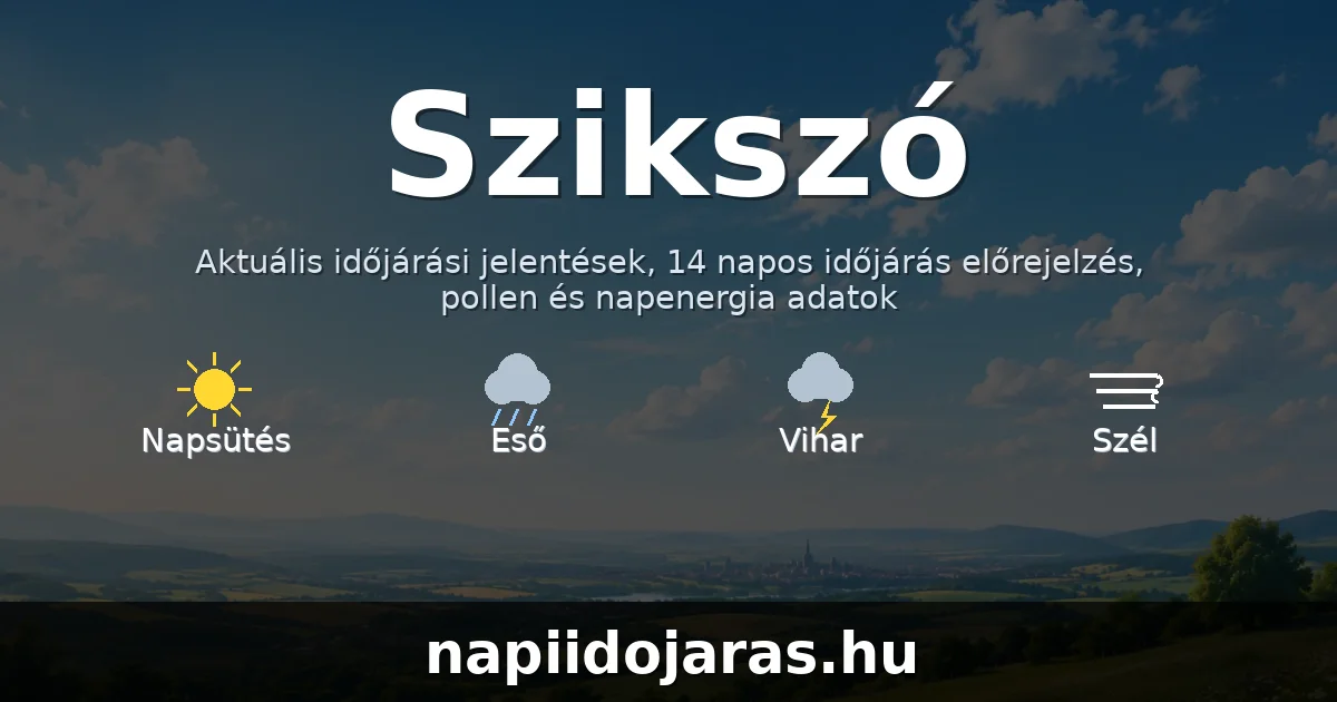 Szikszó időjárás aktuális előrejelzés – napiidojaras.hu