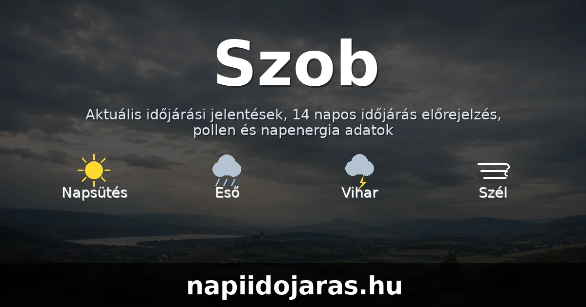 Szob időjárás aktuális előrejelzés – napiidojaras.hu