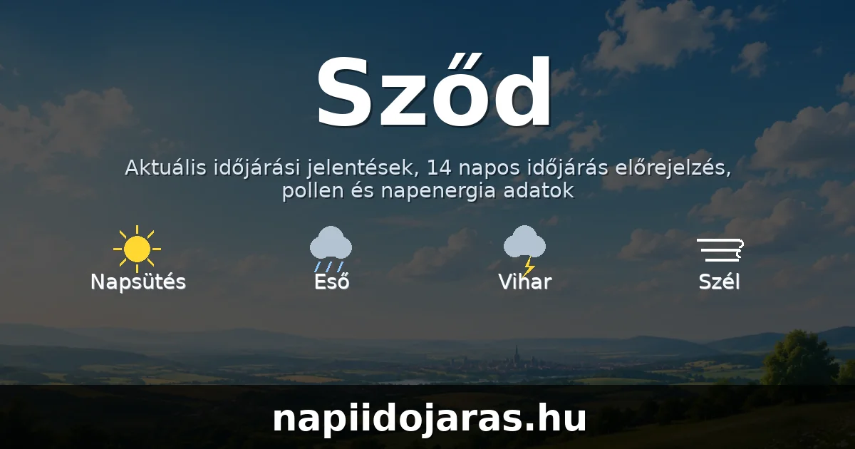 Sződ időjárás aktuális előrejelzés – napiidojaras.hu
