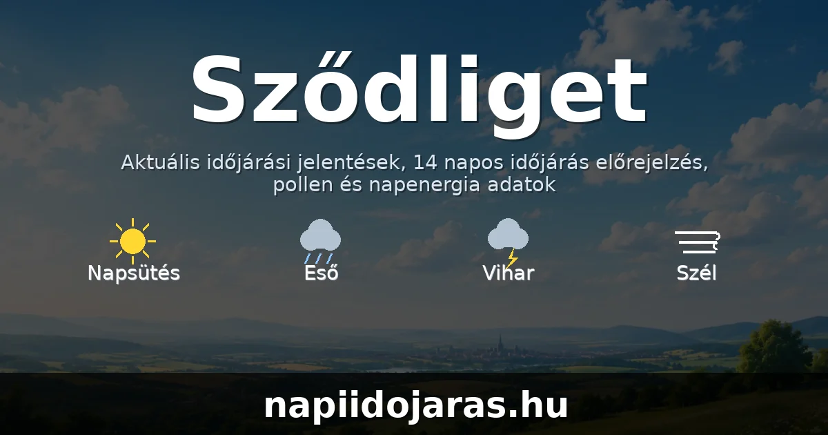 Sződliget időjárás aktuális előrejelzés – napiidojaras.hu