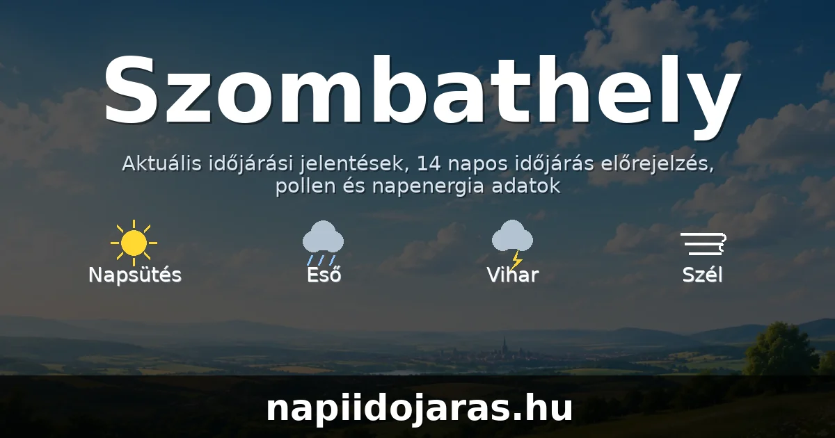 Szombathely időjárás aktuális előrejelzés – napiidojaras.hu