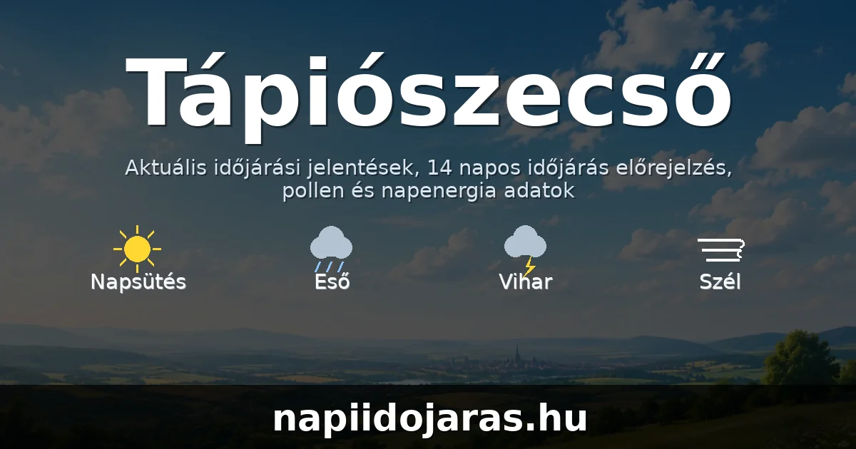 Tápiószecső időjárás aktuális előrejelzés – napiidojaras.hu