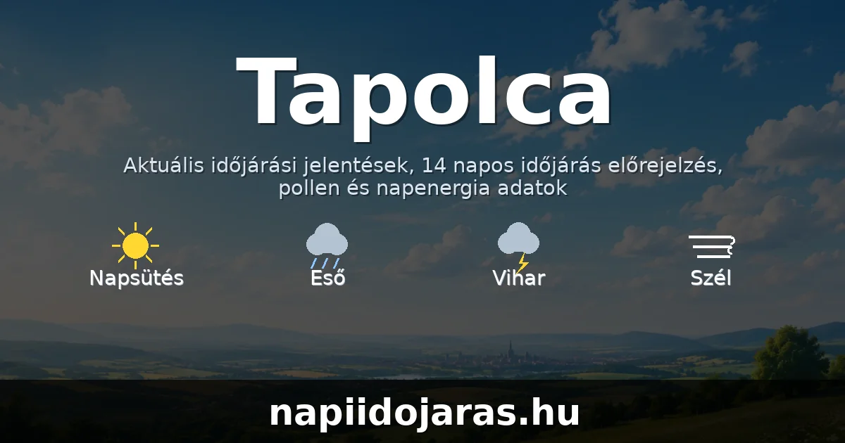 Tapolca időjárása és éghajlata – balatoniidojaras.hu