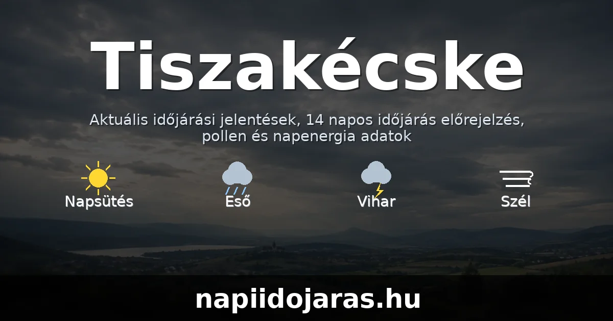 Tiszakécske időjárás aktuális előrejelzés – napiidojaras.hu