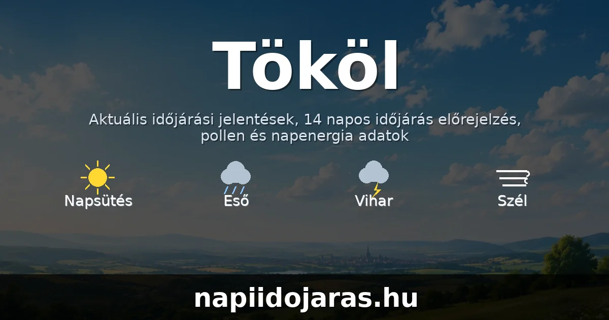 Tököl időjárás aktuális előrejelzés – napiidojaras.hu