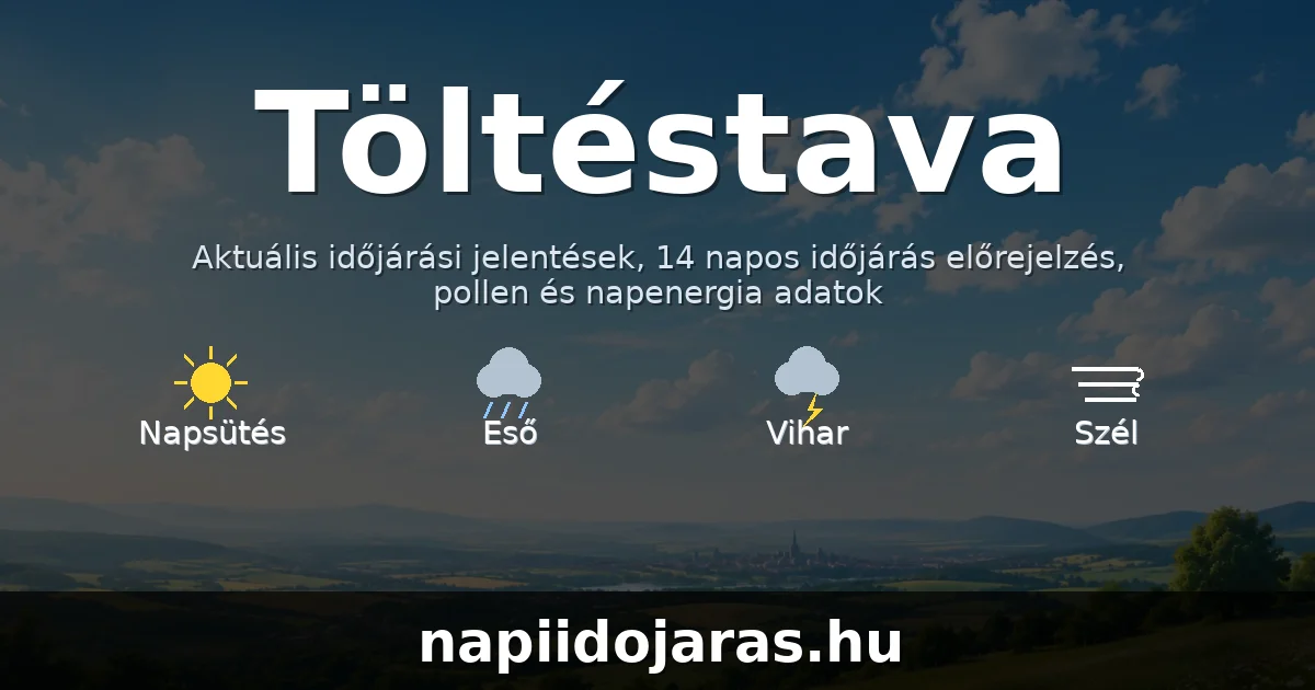 Töltéstava időjárás aktuális előrejelzés – napiidojaras.hu
