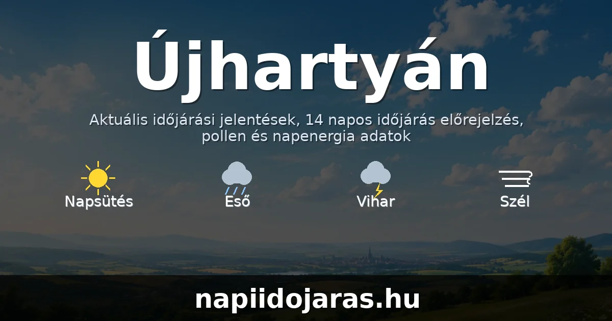 Újhartyán időjárás aktuális előrejelzés – napiidojaras.hu