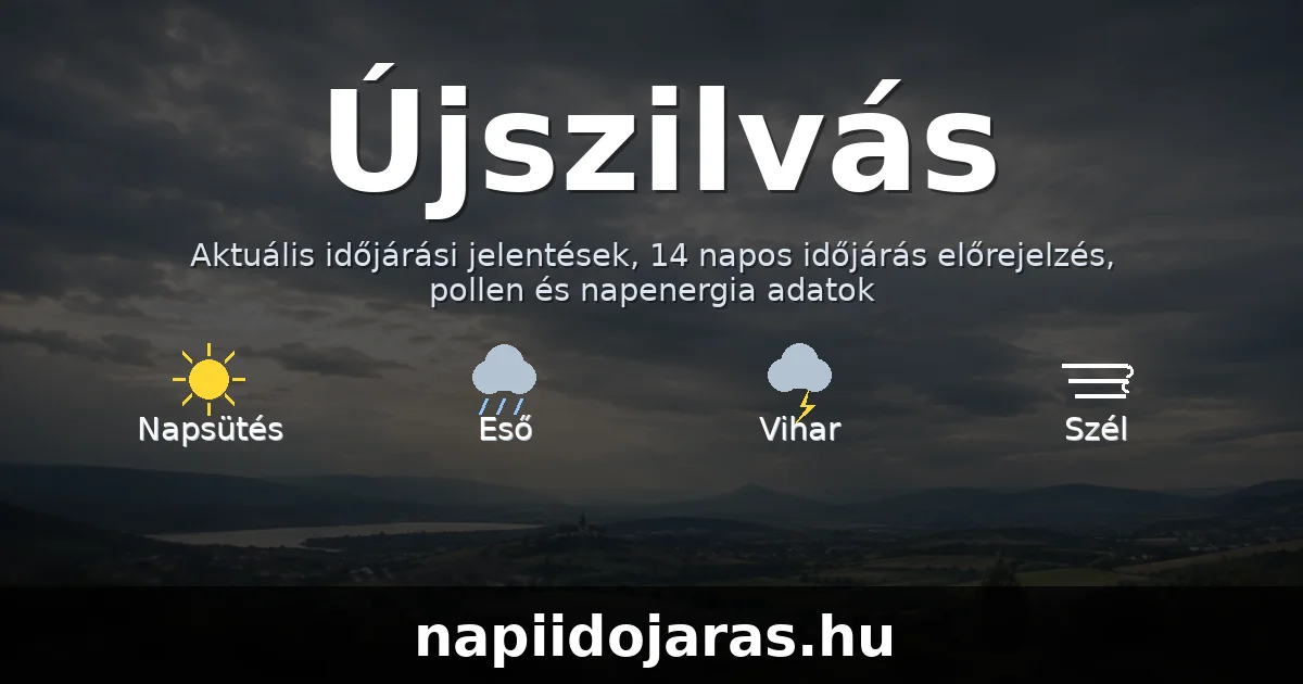 Újszilvás időjárás aktuális előrejelzés – napiidojaras.hu
