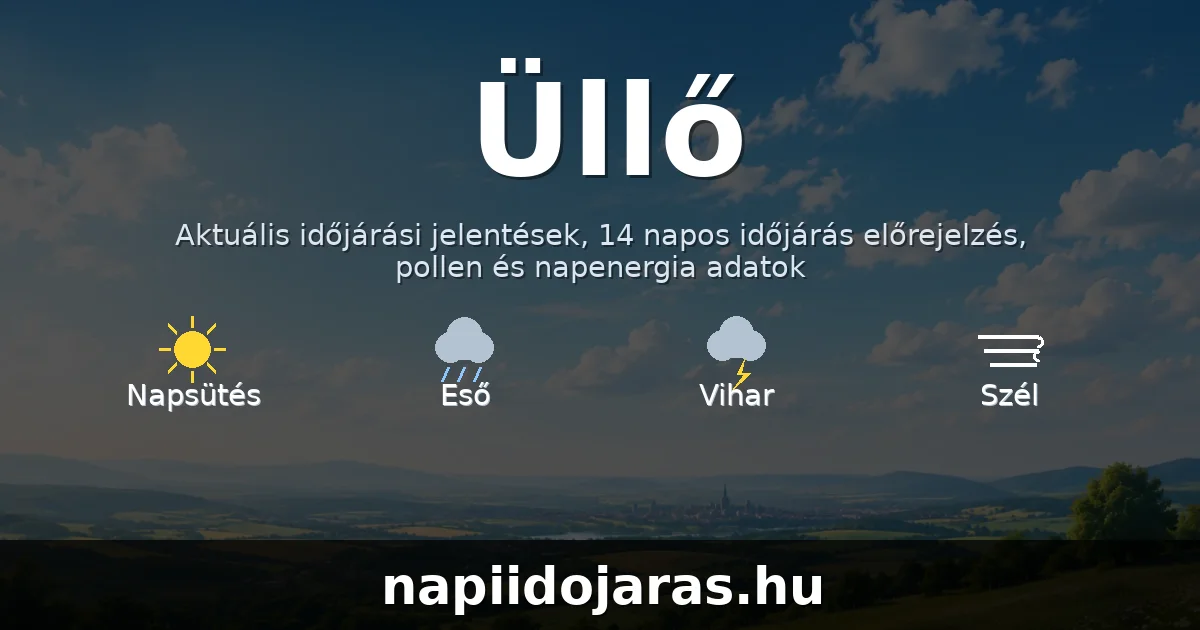 Üllő időjárás aktuális előrejelzés – napiidojaras.hu
