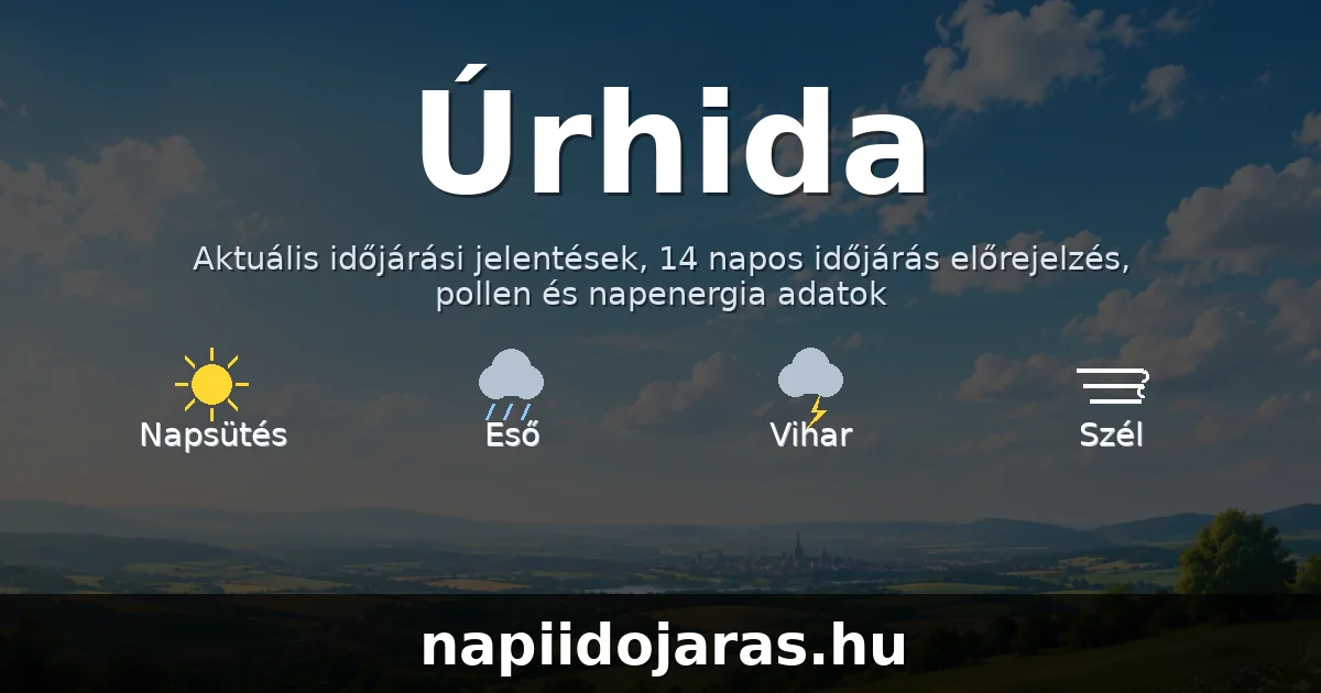 Úrhida időjárás aktuális előrejelzés – napiidojaras.hu