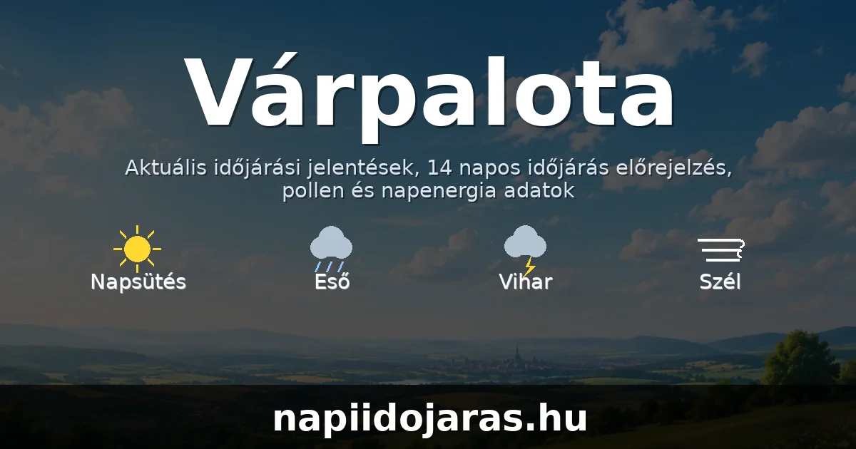 Várpalota időjárás aktuális előrejelzés – napiidojaras.hu