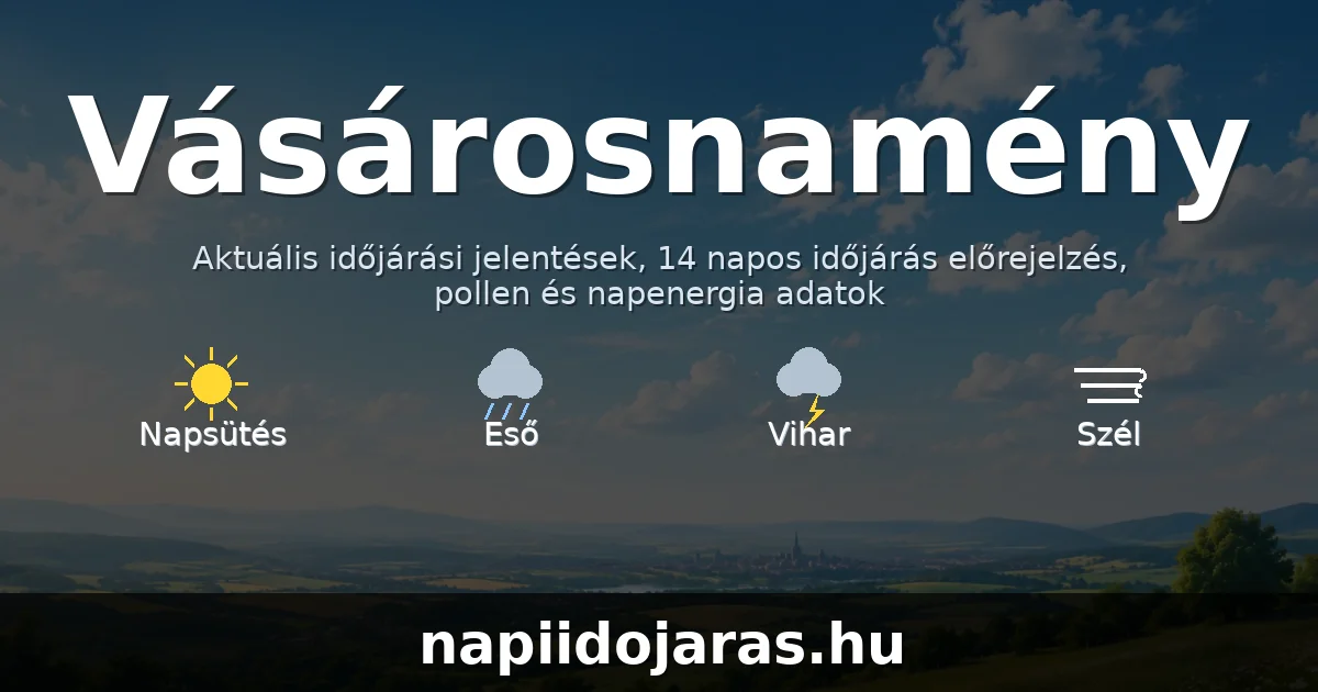 Vásárosnamény időjárás aktuális előrejelzés – napiidojaras.hu