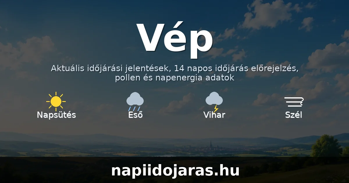 Vép időjárás aktuális előrejelzés – napiidojaras.hu