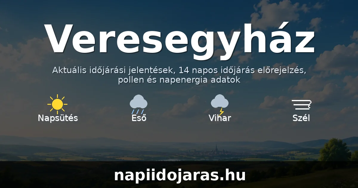 Veresegyház időjárás aktuális előrejelzés – napiidojaras.hu