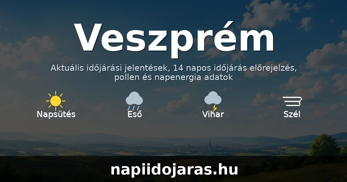 Veszprém időjárás aktuális előrejelzés – napiidojaras.hu