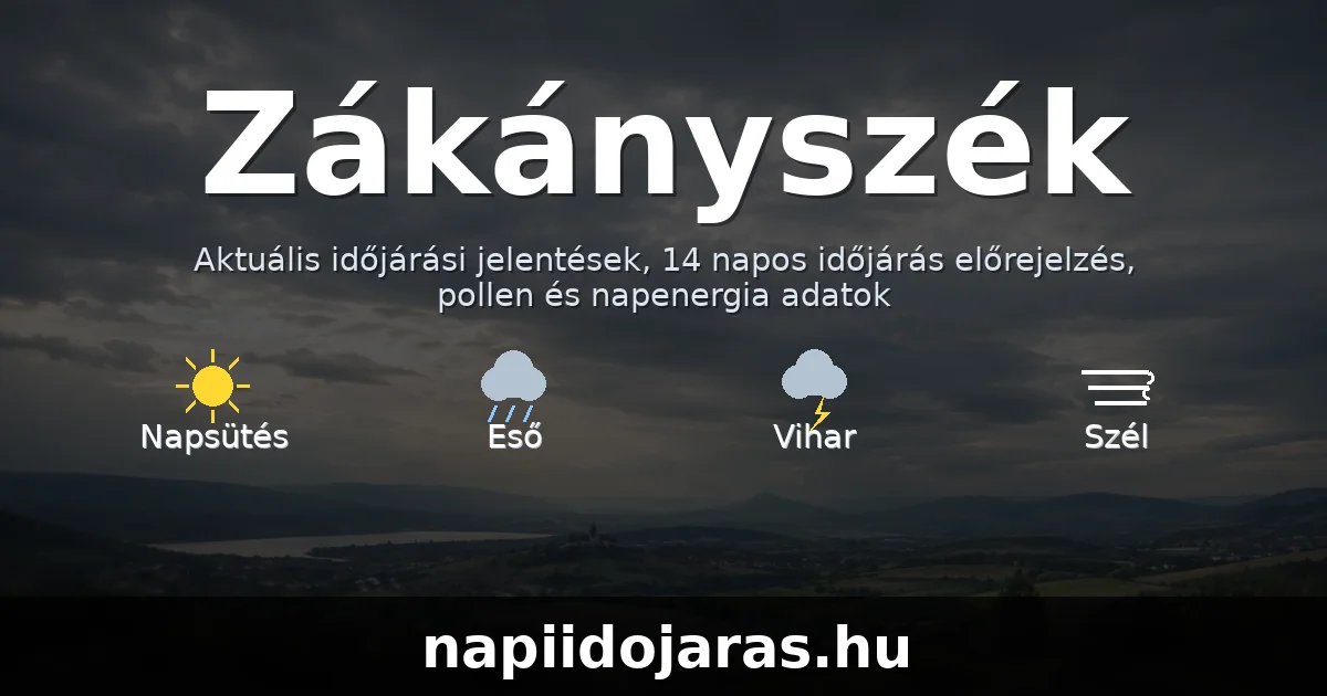 Zákányszék időjárás aktuális előrejelzés – napiidojaras.hu