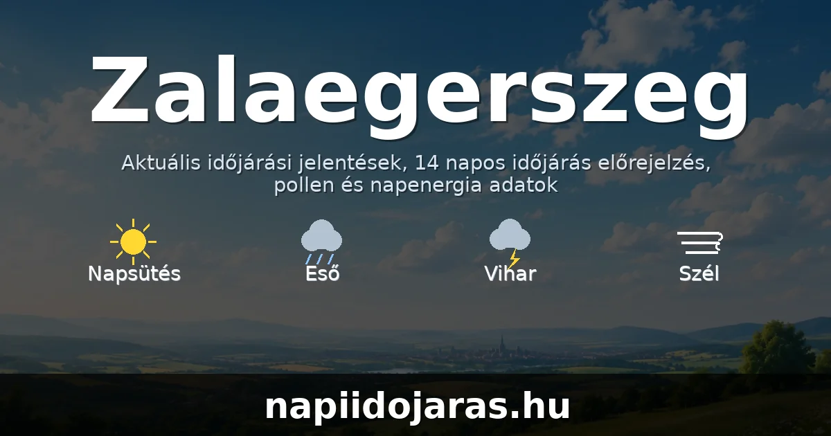 Zalaegerszeg időjárás aktuális előrejelzés – napiidojaras.hu