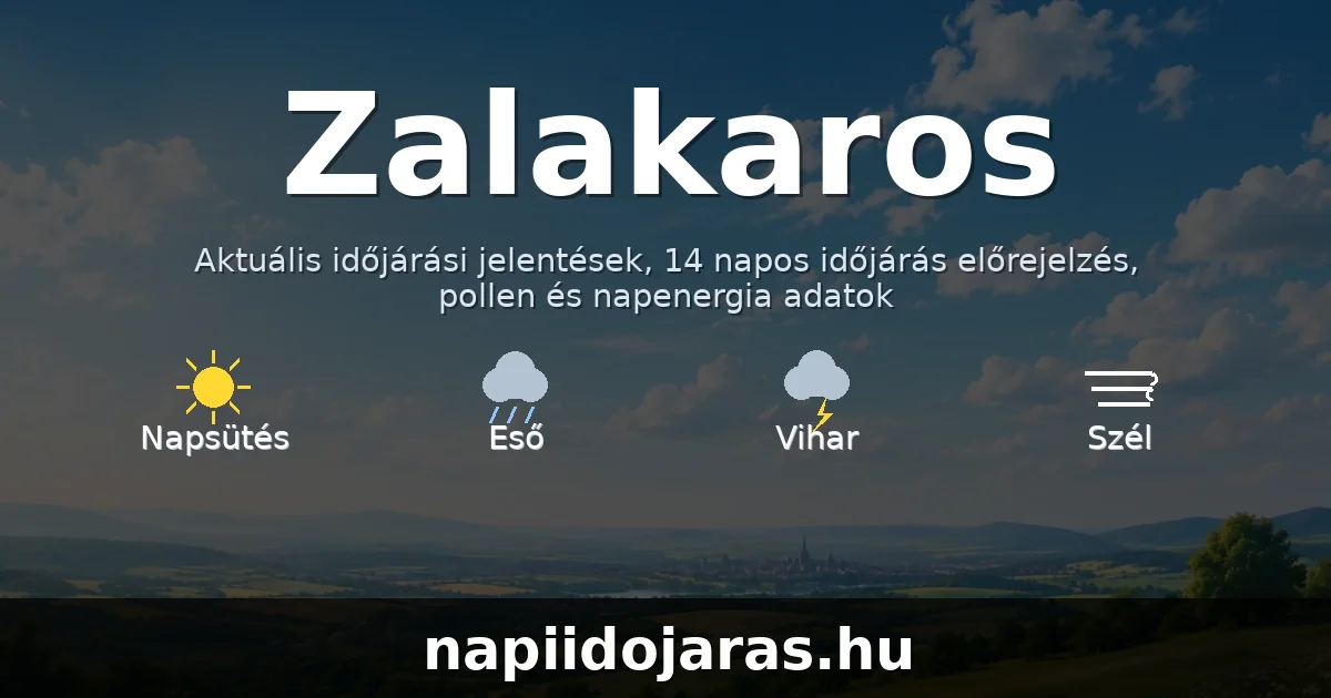 Zalakaros időjárás aktuális előrejelzés – balatoniidojaras.hu