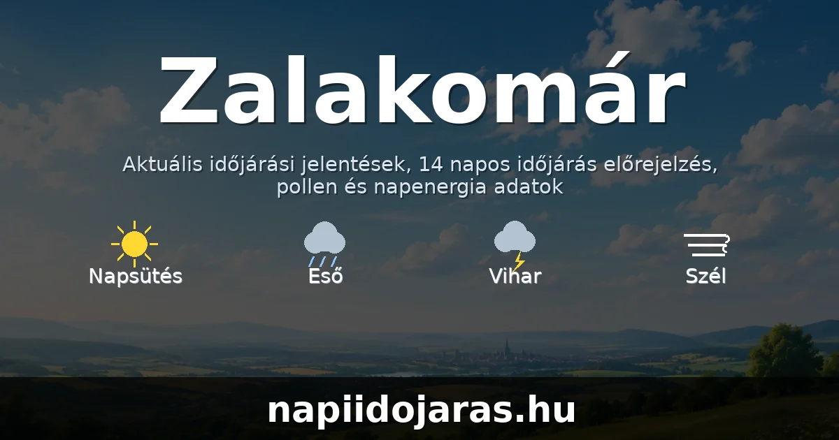 Zalakomár időjárás aktuális előrejelzés – balatoniidojaras.hu