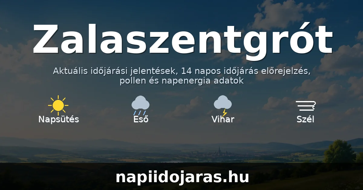 Zalaszentgrót időjárás aktuális előrejelzés – napiidojaras.hu