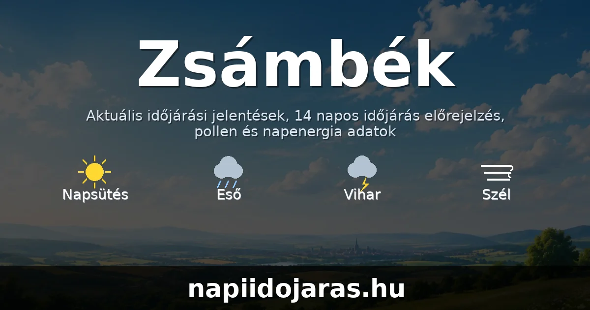 Zsámbék időjárás aktuális előrejelzés – napiidojaras.hu
