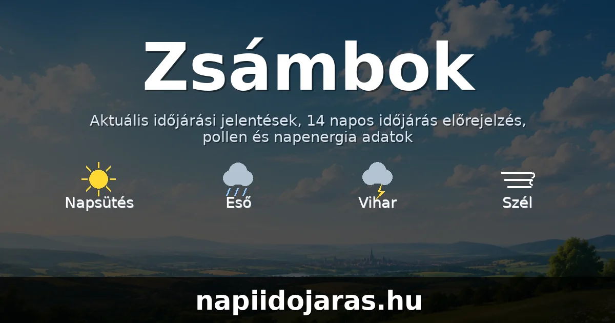 Zsámbok időjárás aktuális előrejelzés – napiidojaras.hu